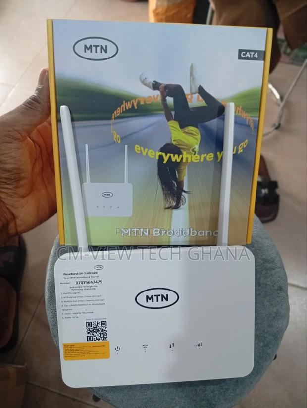 MTN Cat4 Universal Sim Router + Back Up Battery · Photo 1
