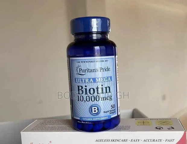 Puritans Pride Biotin-10,000mcg(50 Softgels) for Hair Beard · Photo 1