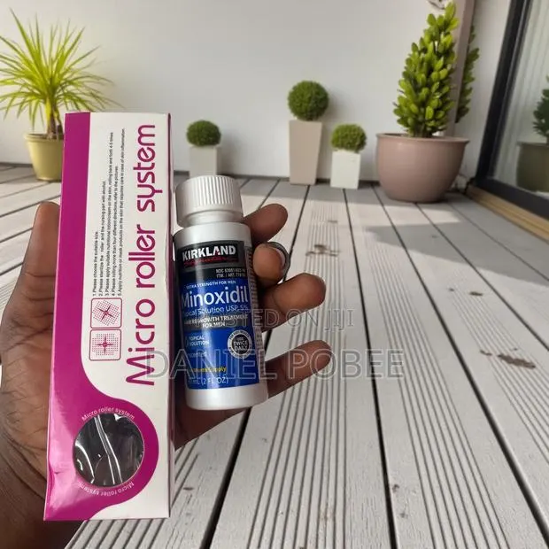 Kirkland Minoxidil 5% + Hyper Derma Roller – Hair Regrowth Combo · Photo 1
