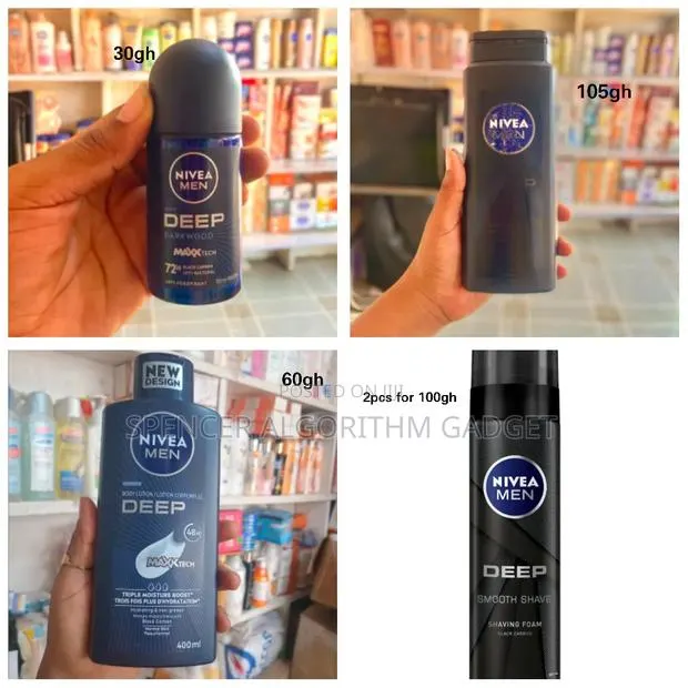 Nivea Men Deep(lt, Shaving Foam,roll-On,shower Gel-Available as Seen) · Photo 1