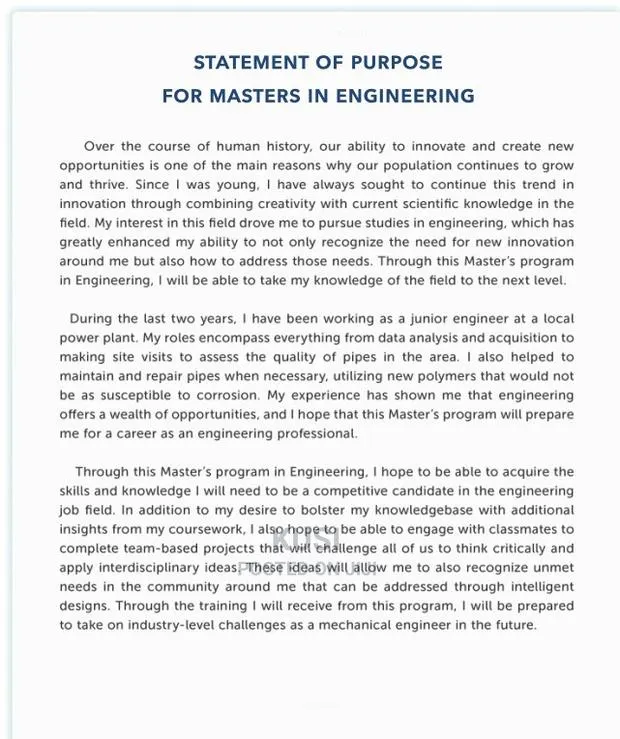 Statement of Purpose / Letter of Explanation Writing Service