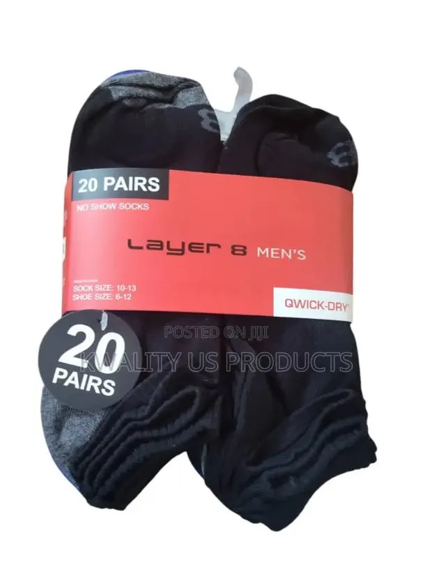 Layer 8 Men's No-Show Socks - 20 Pairs · Photo 1