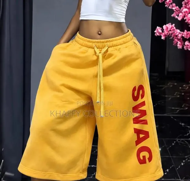 SWAG Baggy Jorts - Mustard Yellow / Viral Streetwear Shorts - Unisex · Photo 1