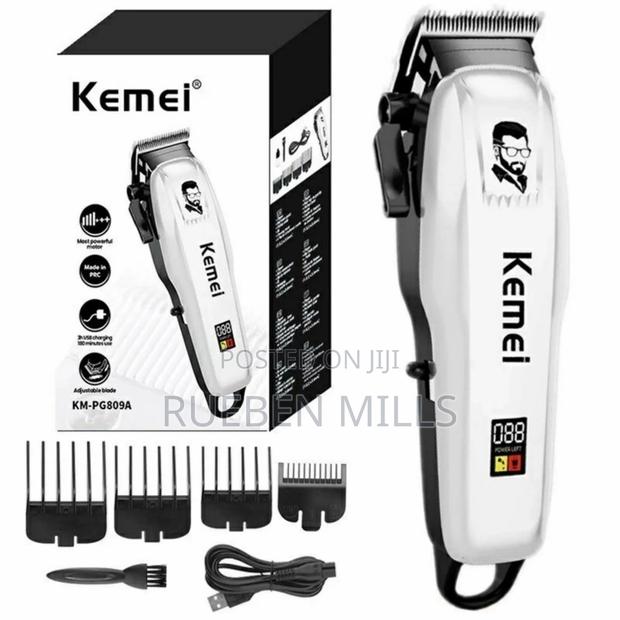 Kemei Km-Pg809a Rechargeable Adjustable Barbering Machine Hair Clipper · Photo 1