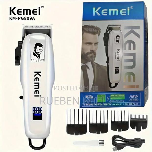 Electric Wireless Hair Cut Clipper Barbering Shaving Machine Km-Pg809a · Photo 1