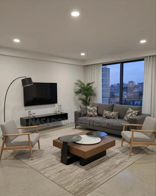 Center Table X Coffee Table With Spinning Marble Top and Glass 90x90cm · Photo 2