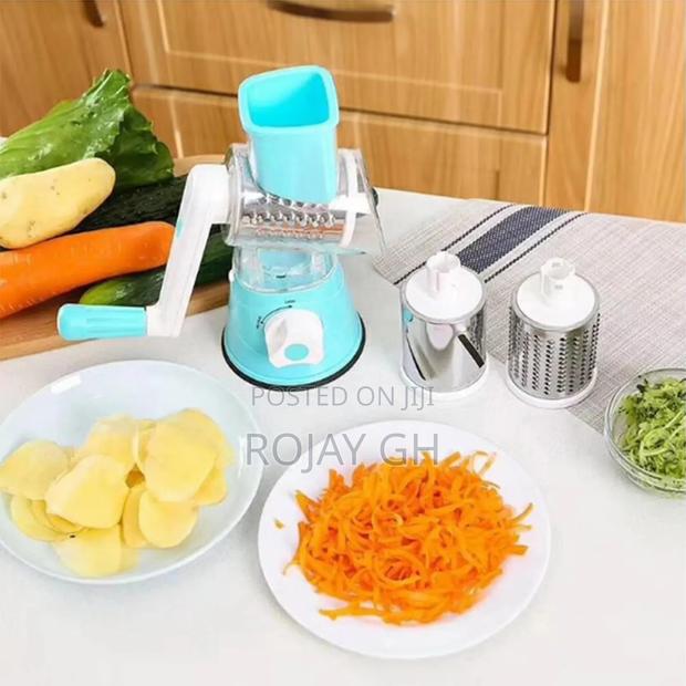 Tabletop Drum Grater (Vegetable Cutter/Slicer/Shredder)- Blue · Photo 2