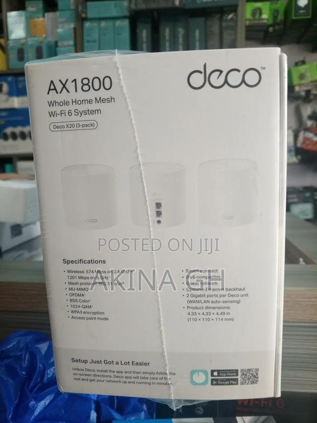 Deco X20 Ax1800 Whole Home Mesh Wifi 6 System (3pack) · Photo 4