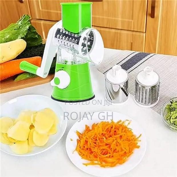 Tabletop Drum Vegetable Grater (Cutter/Slicer/Shredder) - Green · Photo 2
