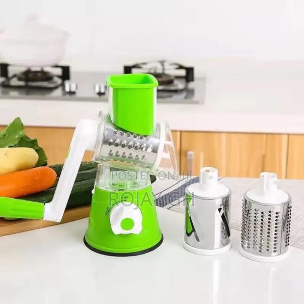 Tabletop Drum Vegetable Grater (Cutter/Slicer/Shredder) - Green · Photo 3
