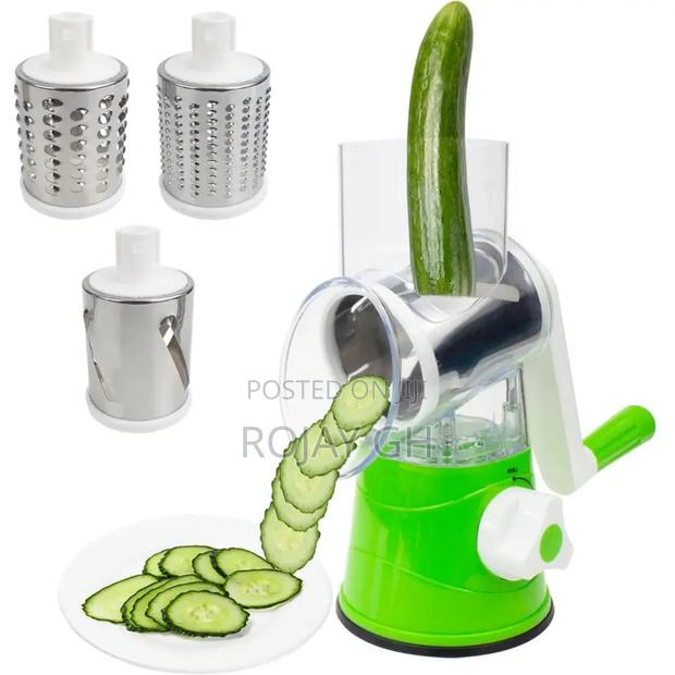 Tabletop Drum Vegetable Grater (Cutter/Slicer/Shredder) - Green · Photo 4