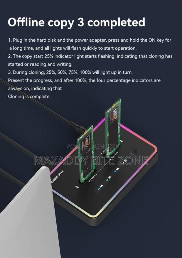 Blueendless Offline Clone Dual Protocol M.2 Ssd Case Ssd · Photo 1