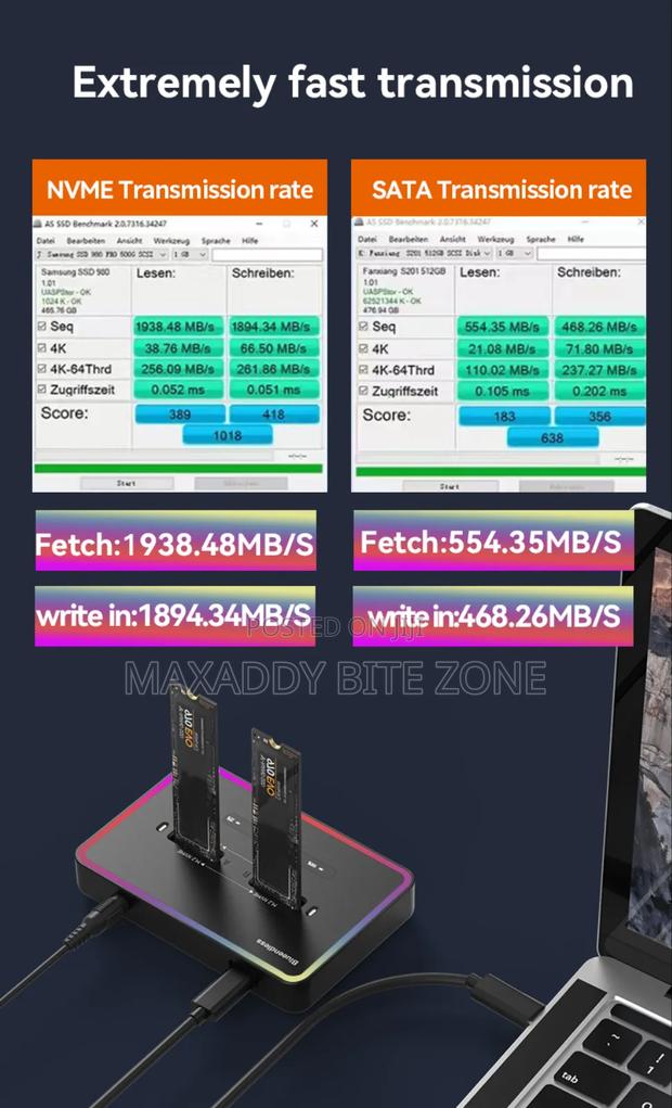 Blueendless Offline Clone Dual Protocol M.2 Ssd Case Ssd · Photo 6