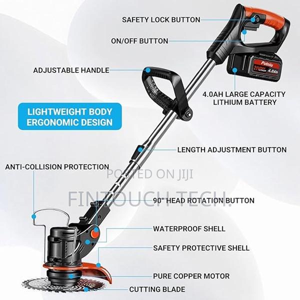 Rechargeable Lightweight Cordless Grass Trimmer and Weed Wacker/Cutter · Photo 4