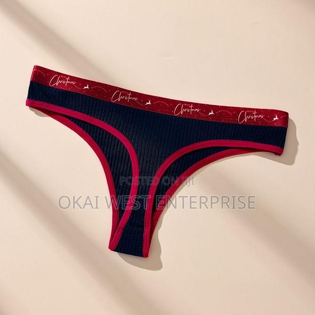 Holiday Ribbed Cotton Thong 3 Pieces · Photo 3