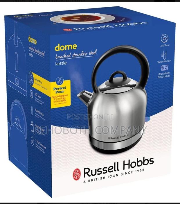 Russell Hobbs Dome Brushed Stainless Steel Kettle 1.5 Litres · Photo 1
