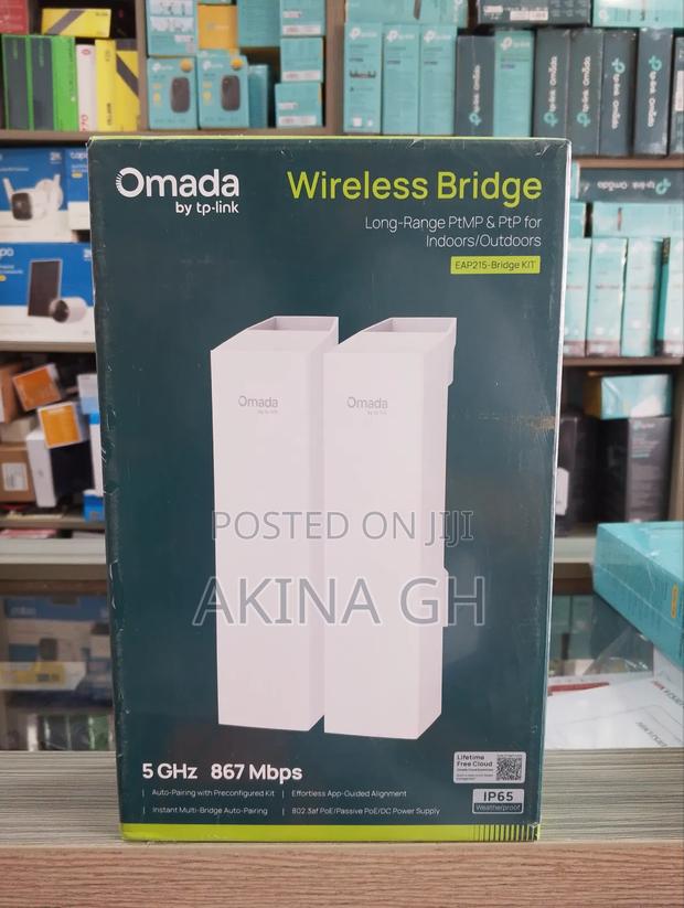 Tp-Link Omada 5ghz 867mbps Long-Range Indoor/Outdoor Eap215 Bridge Kit · Photo 1