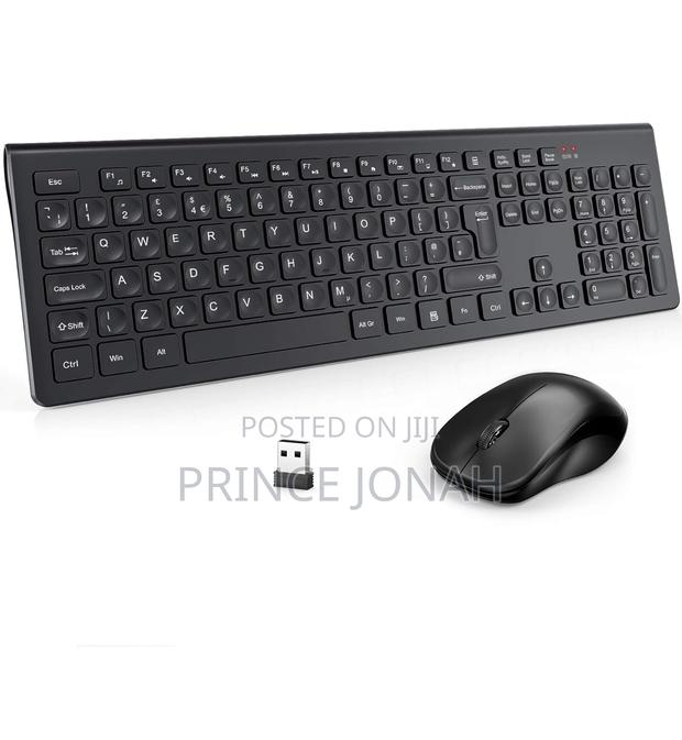 Wireless Keyboard And Mouse Set, Wisfox 2.4ghz Full Size