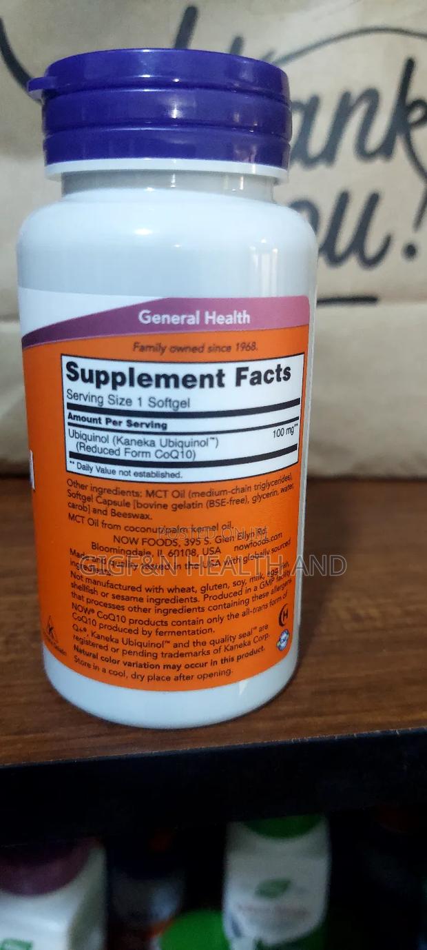Now Foods, Ubiquinol 100mg, 60 Softgel ( Cardio and Fertility) · Photo 2