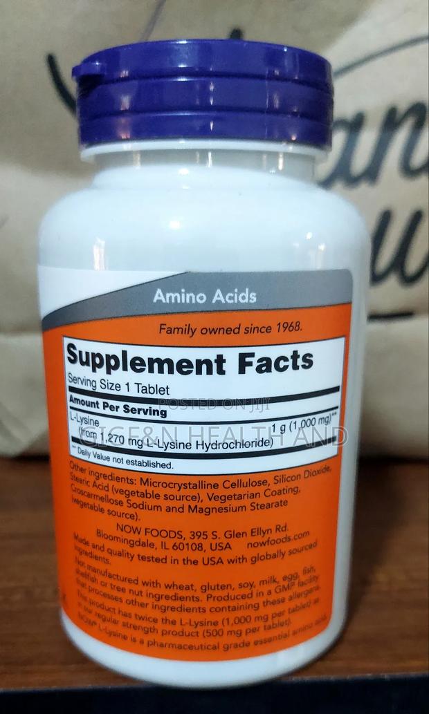 L-Lysine, 1000mg, 100 Tablets (Support Collagen& Sleep) · Photo 2
