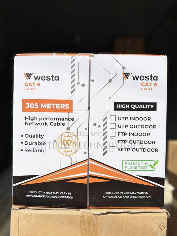 Westa Cat6 Cable 305m Utp Pure Copper Passed the Fluke Test| · Photo 2
