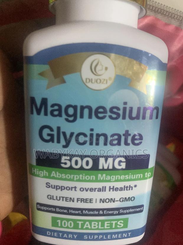 Magnesium Glycinate 100 Tablets, 500mg · Photo 1