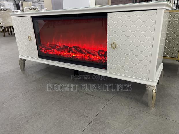 Electronic Tv Stand With Fire Flame and Bluetooth Speaker · Photo 4