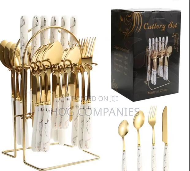 24 Pieces Steak Fourchette Cutlery Set Flatware Sets · Photo 2