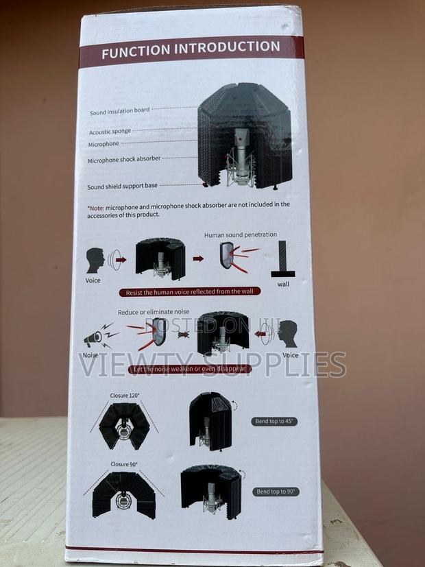 5 Panel Surrounded Microphone Recording Sound Enclosure Noise Burner · Photo 4