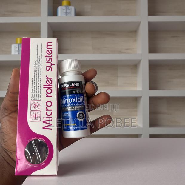 Hair Growth Combo Kit – Derma Roller + Kirkland Minoxidil 5% · Photo 1