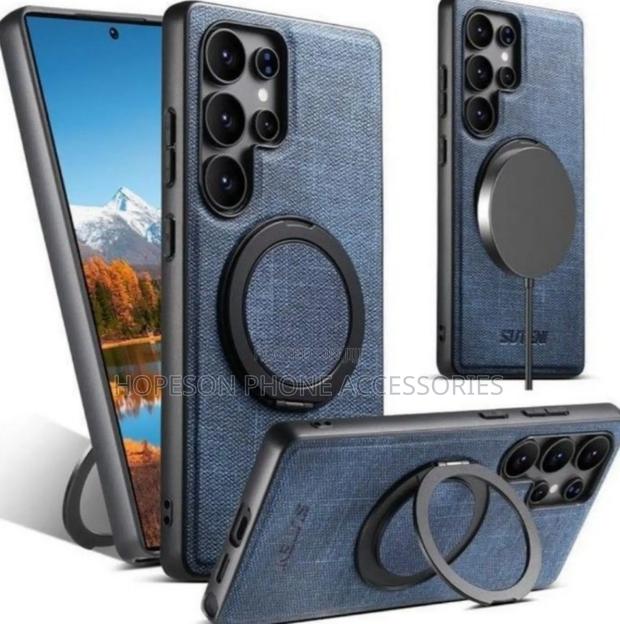 Classic Leather Cases With Supporting Ring Stand for Samsung · Photo 2