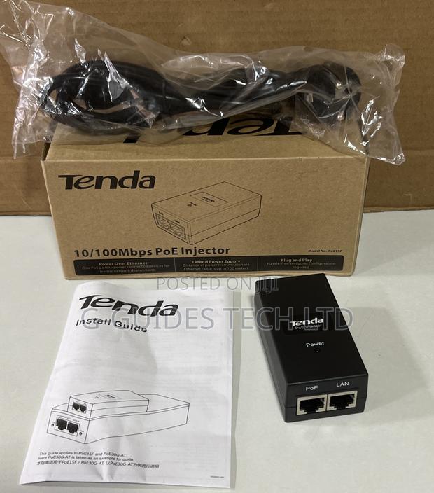 48v Poe Adapter, Tenda 10/100mbps 48v Poe Injector · Photo 1