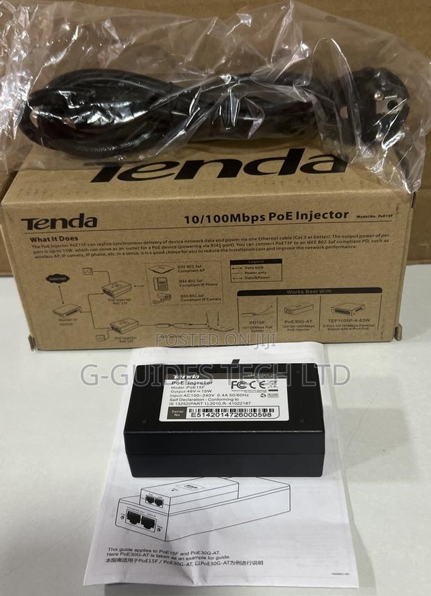 48v Poe Adapter, Tenda 10/100mbps 48v Poe Injector · Photo 2