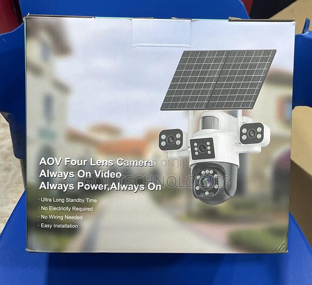 Solar Camera 4g Aov Four Lens Camera Always on Video Always Power · Photo 1