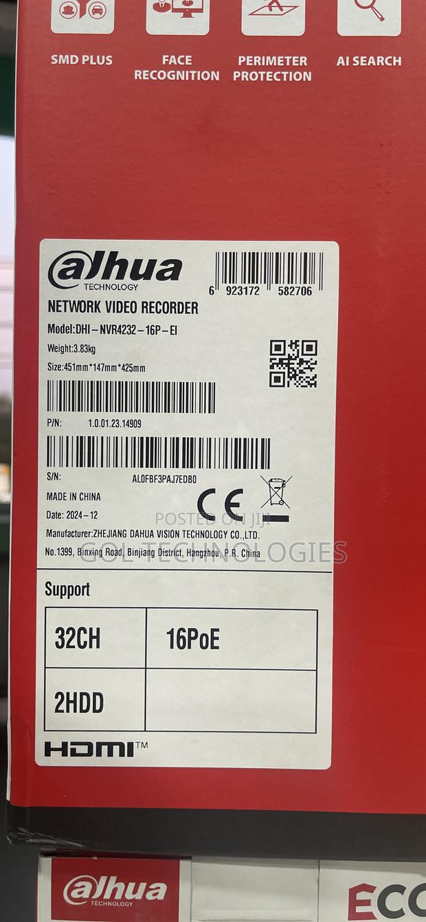 Dahua 32ch Poe NVR Network Video Recorder Dhi - Nvr4232- 16p- Ei · Photo 3