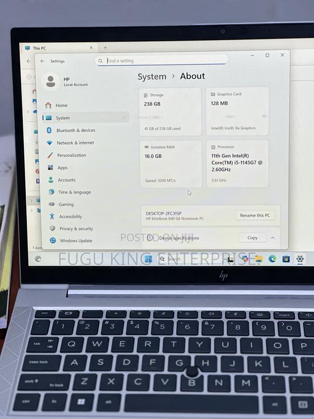 Laptop HP EliteBook 840 G8 16GB Intel Core I5 SSD 512GB · Photo 3