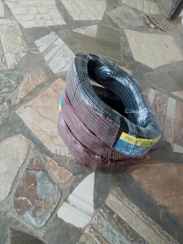 Transparent Red and Black Speaker Cable · Photo 1
