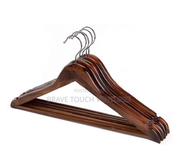5 Pieces Wooden Coat/Suit Hanger - Dark Brown · Photo 2