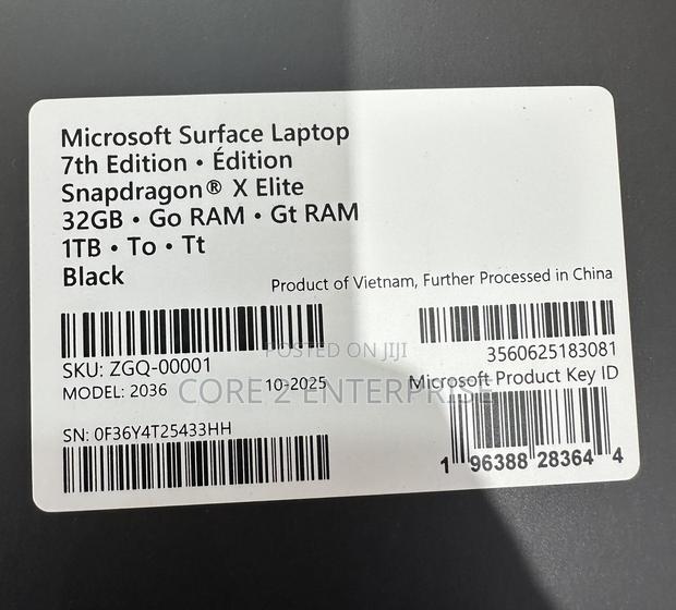 New Microsoft Surface Laptop 32GB Qualcomm Snapdragon X Elite SSD 1T · Photo 2