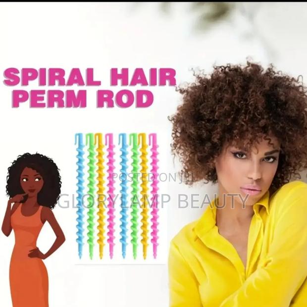 Spiral Hair Perm Rods – Easy Curl Styling Rollers 12pcs Mixed Colors · Photo 1