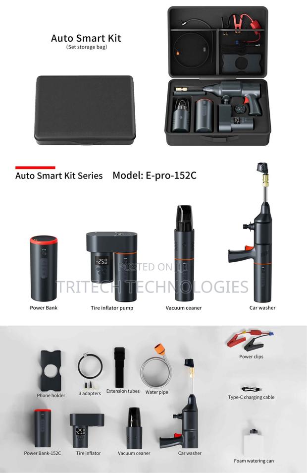 6-in-1 Tesla Jump Starter Kit With 100w Pressure Washer 19000p · Photo 3