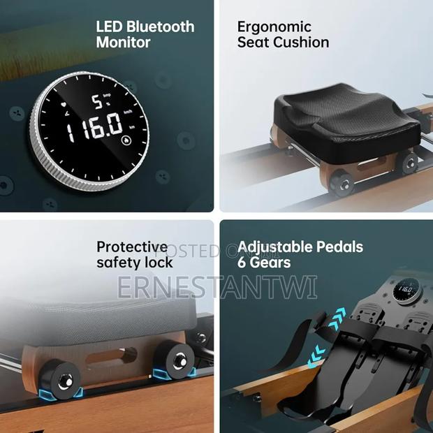 150kg Capacity Folding Rower Machine With Bluetooth From Pasyou, Uk · Photo 4