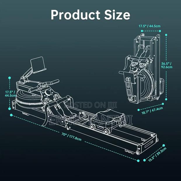 150kg Capacity Folding Rower Machine With Bluetooth From Pasyou, Uk · Photo 5