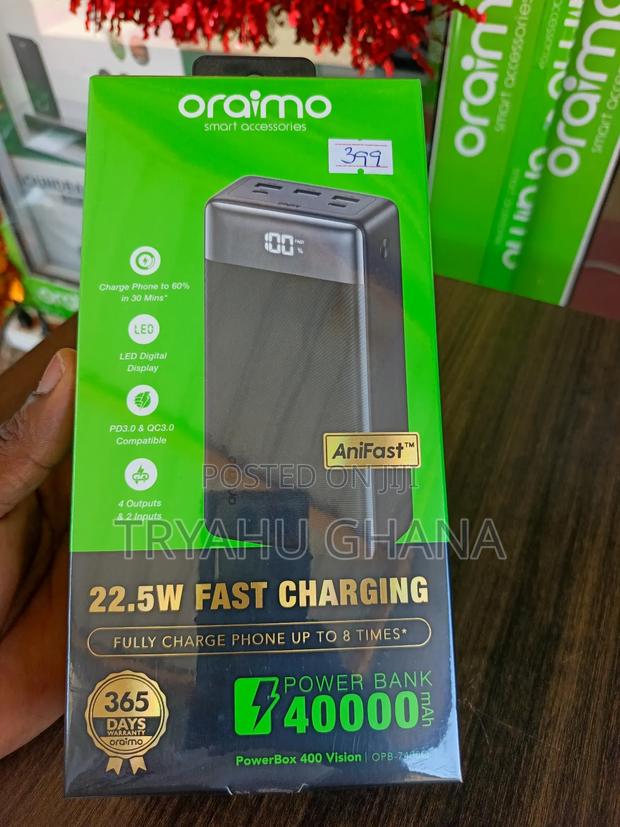 Oraimo Power Bank 40000mah (Opb – 7400q Charger for Phones Tablets · Photo 1