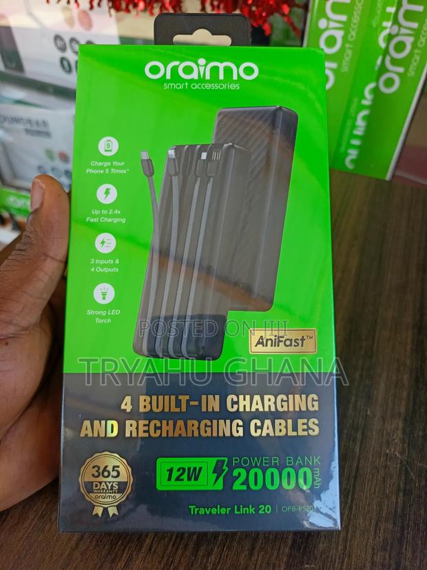 Oraimo 20000mah Power Bank (Opb-5201) Adapter For Everyday Convenience · Photo 1