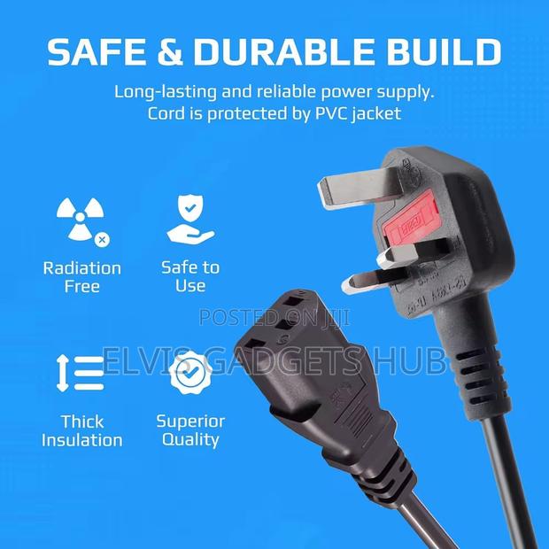 3-Pin Universal Power Cord With Fuse · Photo 2