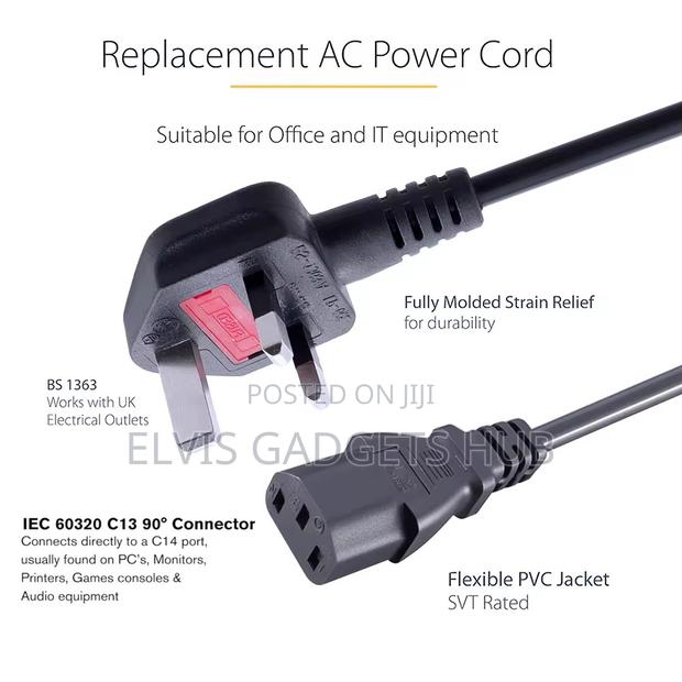 3-Pin Universal Power Cord With Fuse · Photo 3