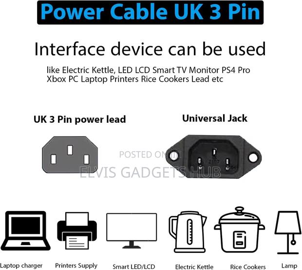 3-Pin Universal Power Cord With Fuse · Photo 4