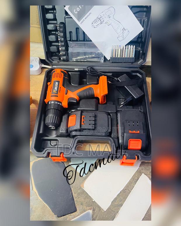 58v Rechargeable Electric Power Drill + Portable Toolbox for Charging · Photo 1