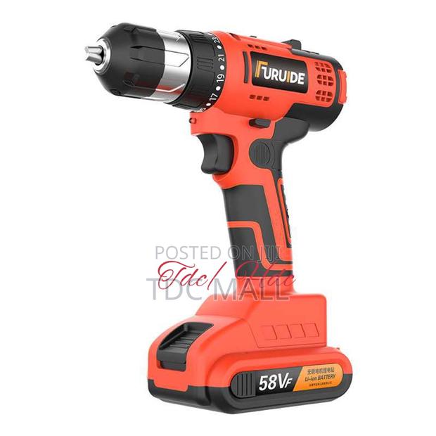 58v Rechargeable Electric Power Drill + Portable Toolbox for Charging · Photo 2